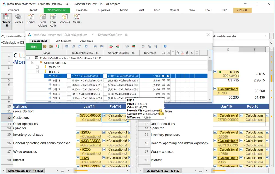 xlCompare - compare cash flows