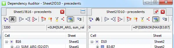 Dependency Tree - Pinned Window