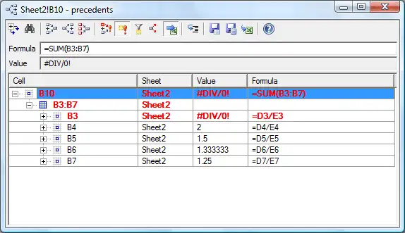 Highlight Cell Errors Command